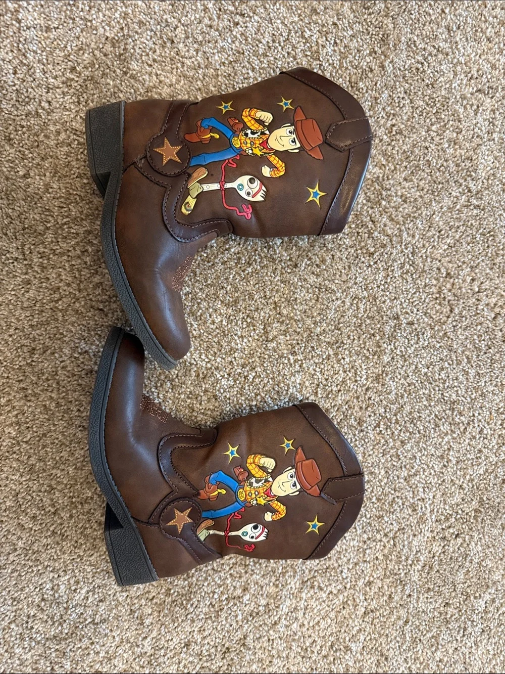 Disney Brown Kids Woody & Forky Cowboy Boots